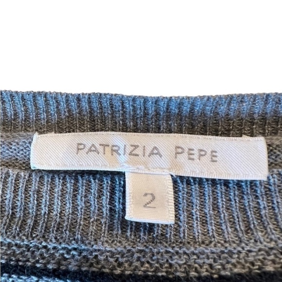 Patrizia Pepe Cashmere Silk Wool Blend Accordion Hi Lo Sweater Size Medium 2 - Picture 3 of 14